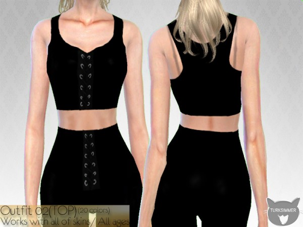  The Sims Resource: Outfit 02 Top by turksimmer