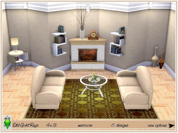  The Sims Resource: Old Gold Rugs by marcorse