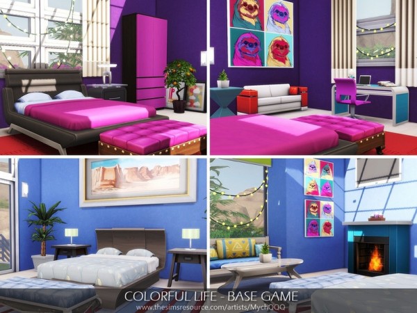  The Sims Resource: Colorful Life House by MychQQQ