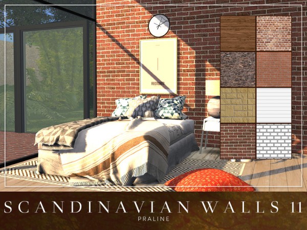  The Sims Resource: Scandinavian Walls 2 by Pralinesims