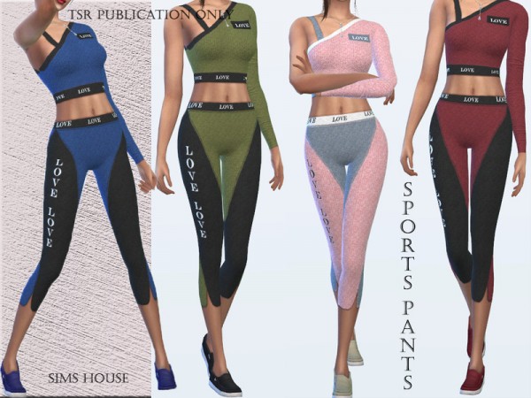  The Sims Resource: Sports pants Love by Sims House