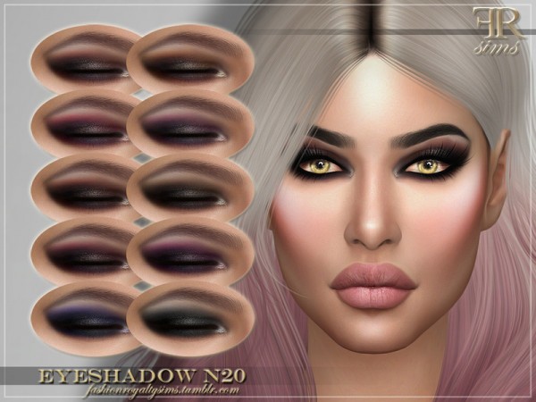  The Sims Resource: Eyeshadow N20 by FashionRoyaltySims