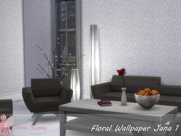  The Sims Resource: Floral Wallpaper Jana 1 by Jaru Sims