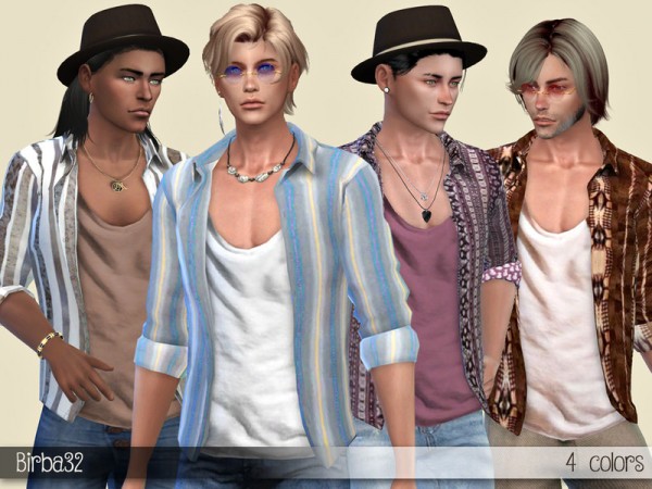  The Sims Resource: Boho open shirt by Birba32
