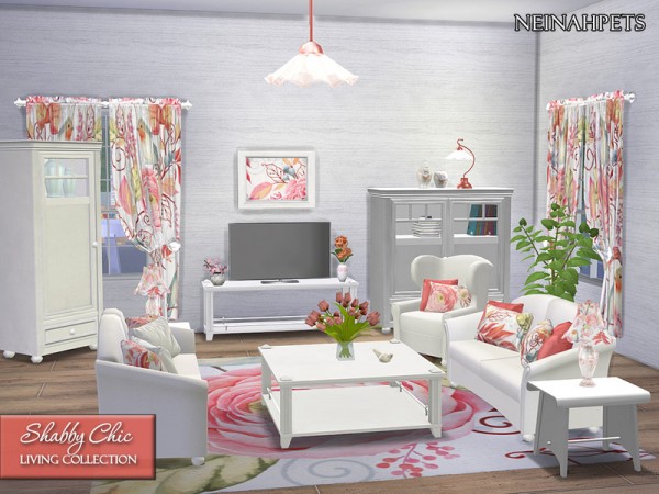  The Sims Resource: Shabby Chic Living Room Collection by neinahpets