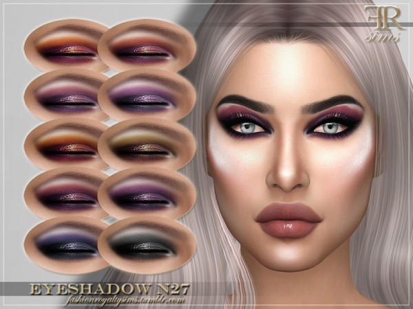  The Sims Resource: Eyeshadow N27 by FashionRoyaltySims
