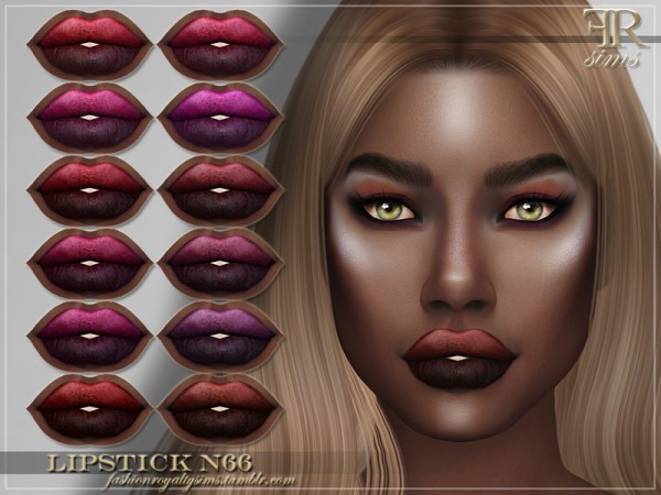 The Sims Resource: Lipstick N66 by FashionRoyaltySims