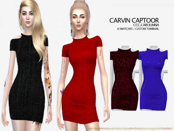  The Sims Resource: Carolinna Dress by carvin captoor