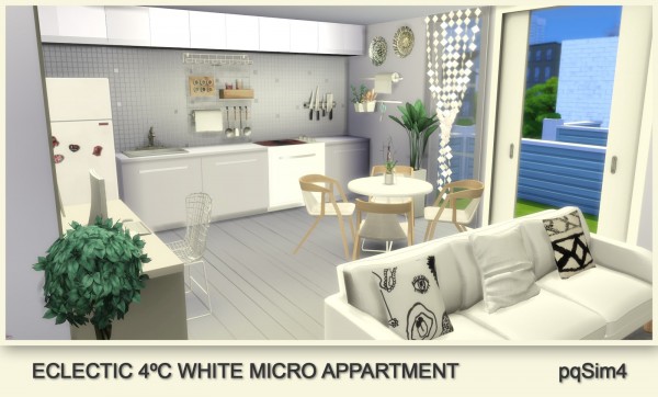  PQSims4: Eclectic White Micro Appartment