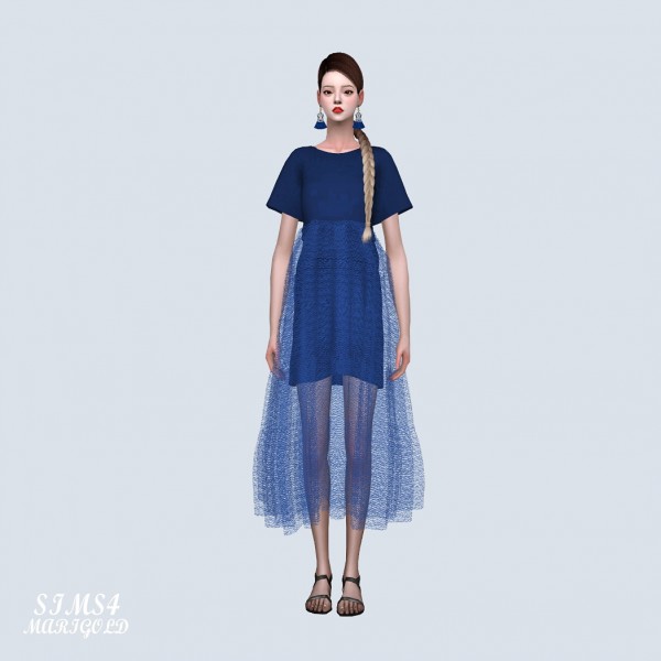  SIMS4 Marigold: Love Mesh Long Dress