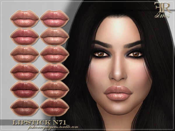 The Sims Resource: Lipstick N71 by FashionRoyaltySims