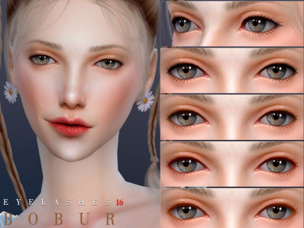 The Sims Resource: Eyelashes 16 by Bobur3