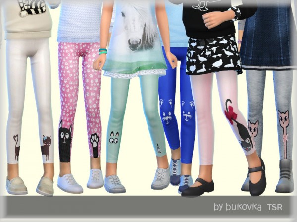  The Sims Resource: Cat Leggings by bukovka