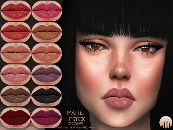  The Sims Resource: Matte Lipstick BM18 by busra tr