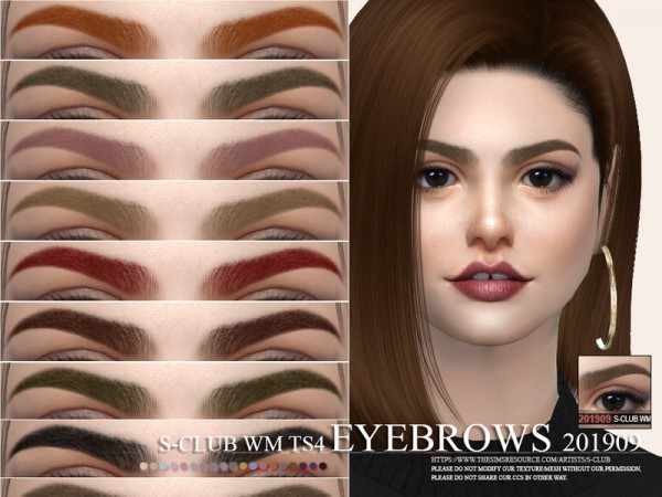  The Sims Resource: Eyebrows 201909 by S Club