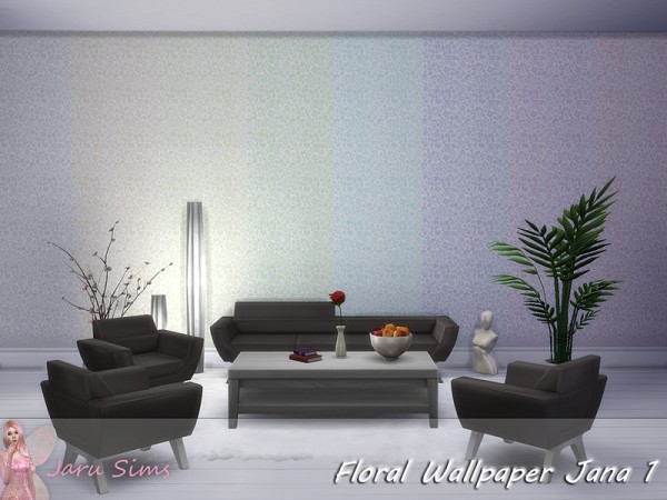  The Sims Resource: Floral Wallpaper Jana 1 by Jaru Sims