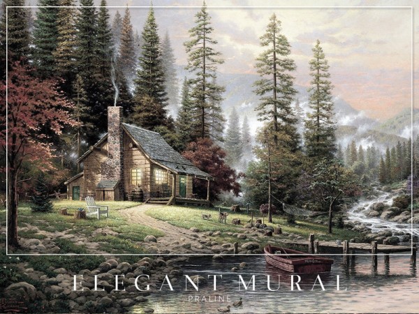  The Sims Resource: Elegant Mural by Pralinesims