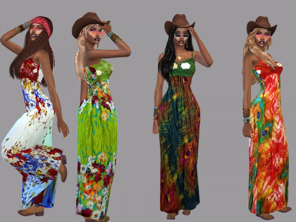  The Sims Resource: Boho Dress by Teenageeaglerunner