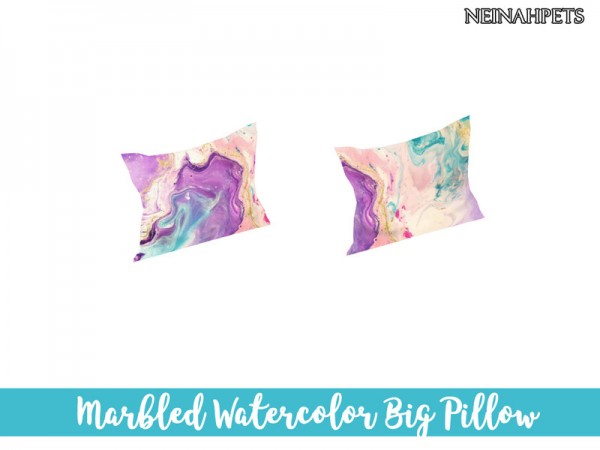  The Sims Resource: Marbled Watercolor Beddings by neinahpets
