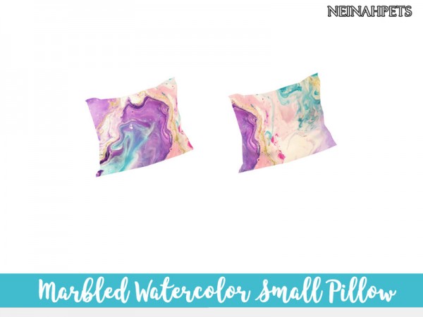 The Sims Resource: Marbled Watercolor Beddings by neinahpets