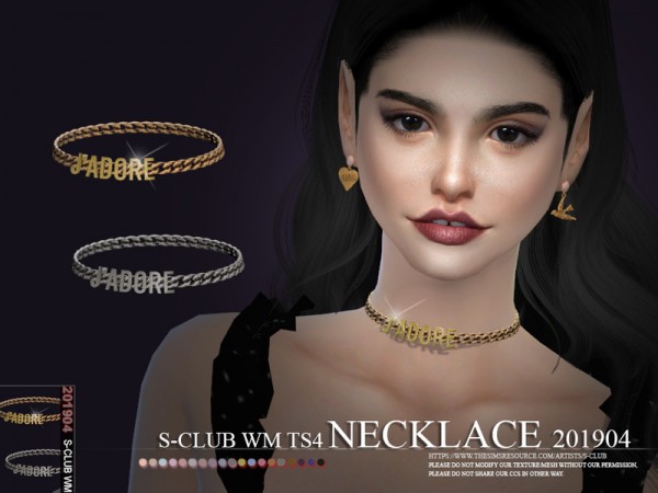  The Sims Resource: Necklace 201904 by S Club