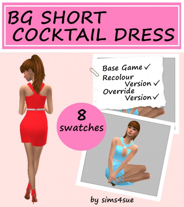  Sims 4 Sue: Cocktail Dress