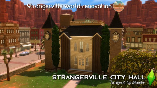  Mod The Sims: Strangerville renew 6   City hall   NO CC by iSandor