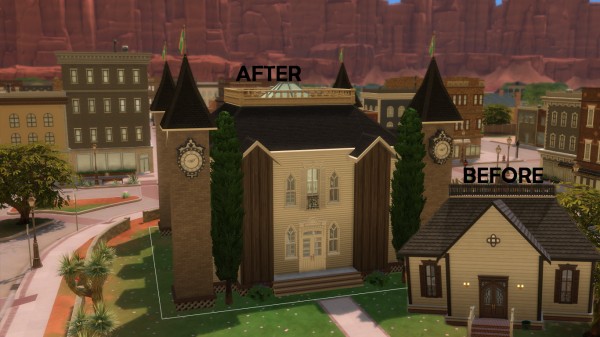  Mod The Sims: Strangerville renew 6   City hall   NO CC by iSandor