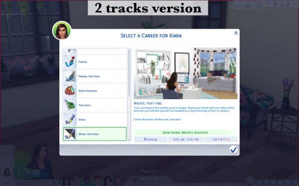  Mod The Sims: Part time Writer Career by Arialyx