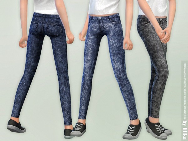  The Sims Resource: Skinny Jeans for Girls 04 by lillka