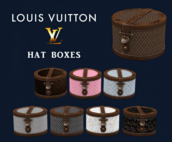 Leo 4 Sims: LV Hat Boxes • Sims 4 Downloads