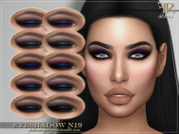  The Sims Resource: Eyeshadow N19 by FashionRoyaltySims