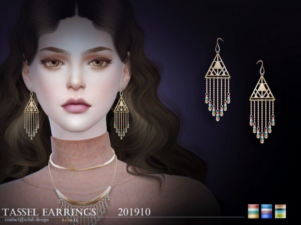  The Sims Resource: Earrings 201910 by S Club