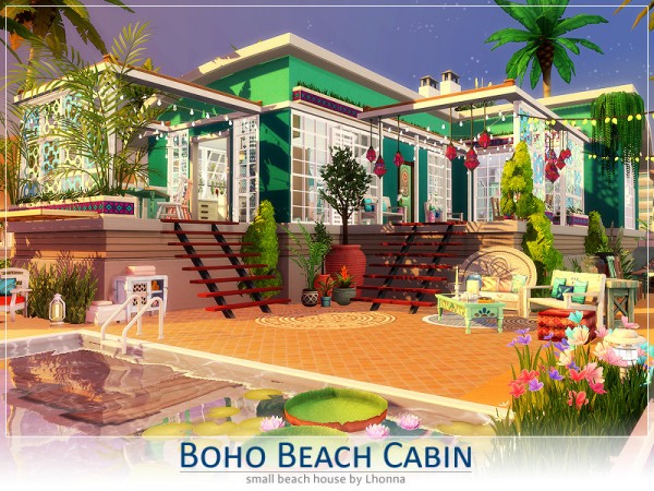  The Sims Resource: Boho Beach Cabin by Lhonna