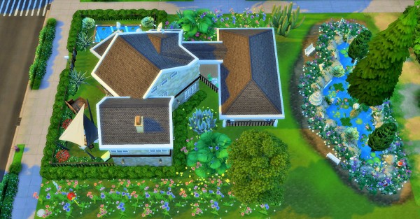  Mod The Sims: Two story House with big pond by heikeg