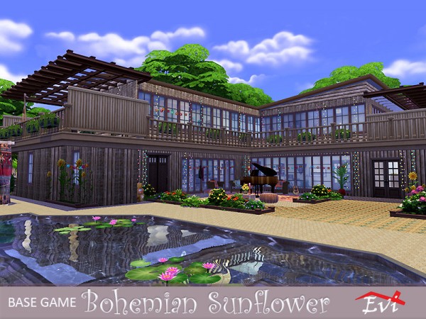 The Sims Resource: Bohemian Sunflower House by evi