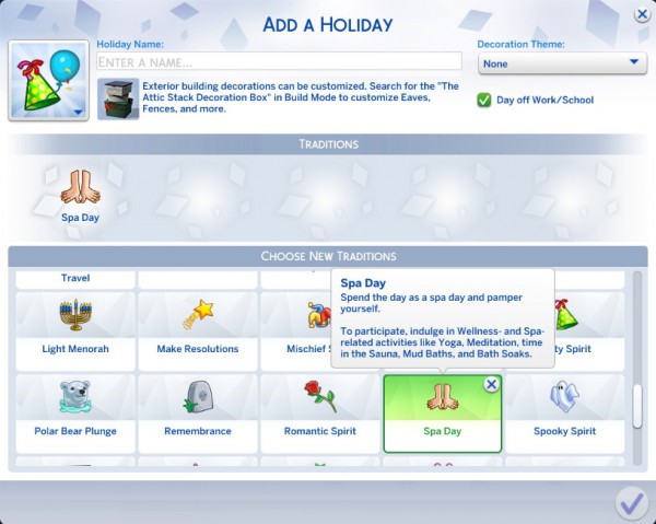  Mod The Sims: Spa Day Holiday Tradition by chihuahuazero
