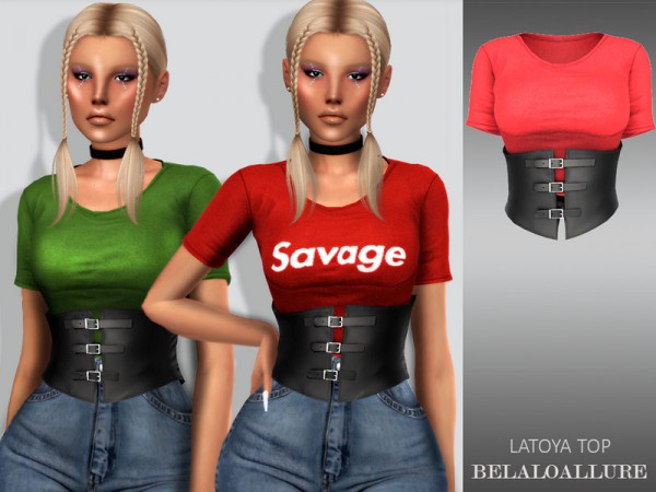  The Sims Resource: Latoya top by belal1997