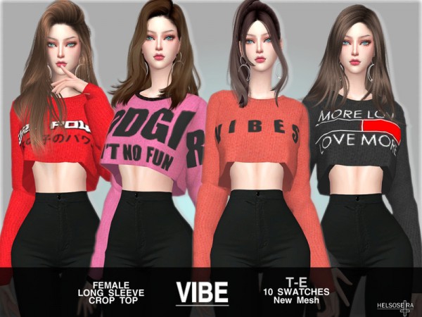  The Sims Resource: VIBE   Top by Helsoseira