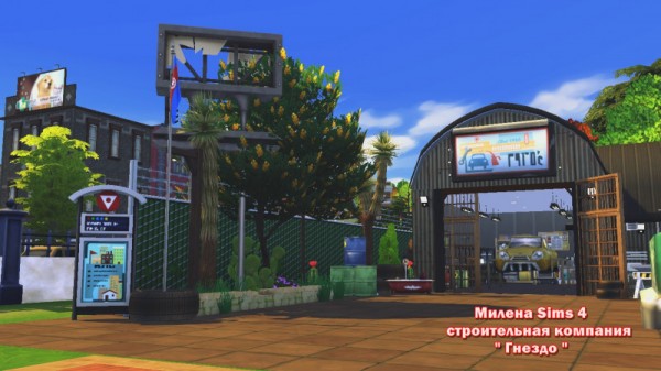  Sims 3 by Mulena: Cafe at the gas station