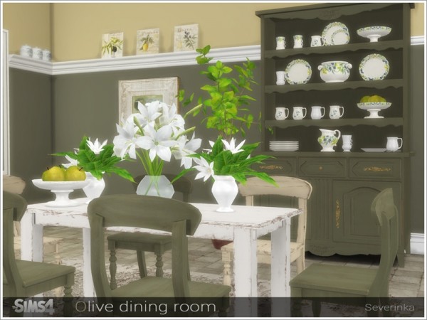  The Sims Resource: Olive dining decor by Severinka