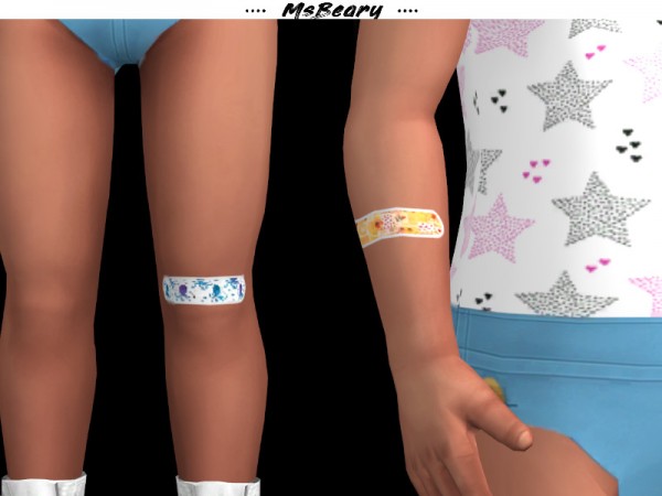  The Sims Resource: Toddlers Bandaids by MsBeary
