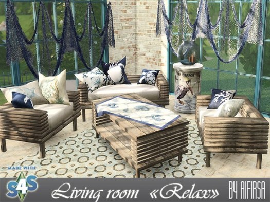  Aifirsa Sims: Furniture and decor for living room or garden