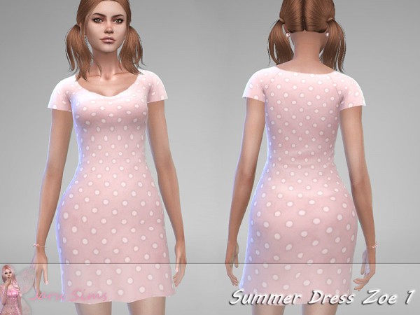  The Sims Resource: Summer Dress Zoe 1 by Jaru Sims