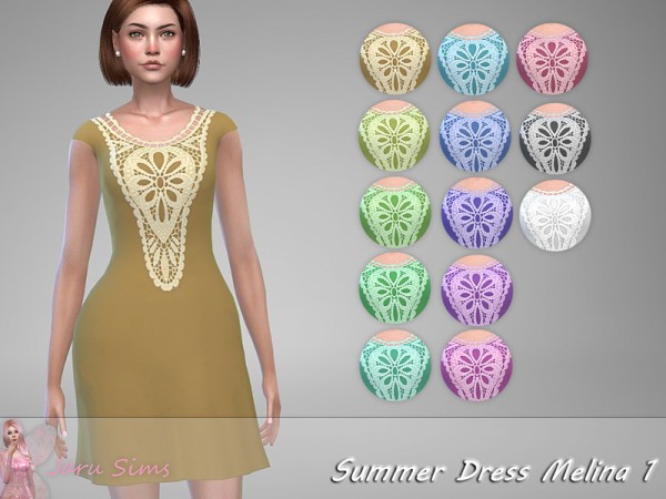  The Sims Resource: Summer Dress Melina 1 by Jaru Sims