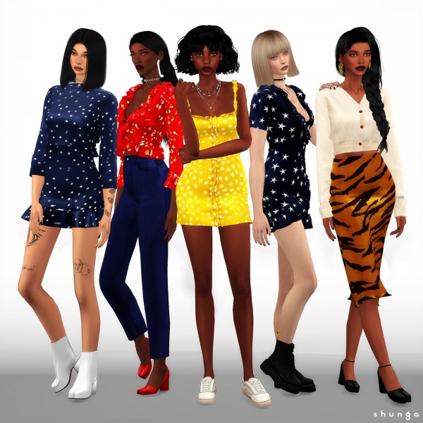  Shunga: Realisation Par Dresses, Top, Cardigan and Jeans