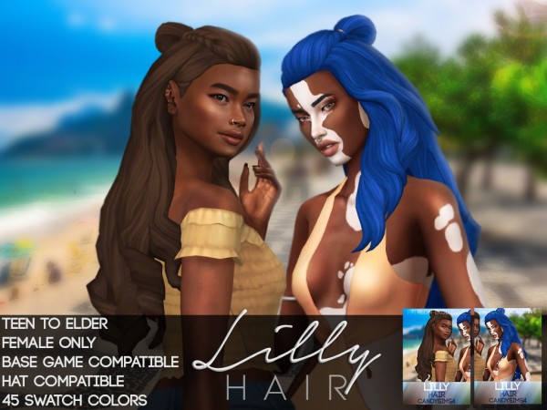  Candy Sims 4: Lily Hair