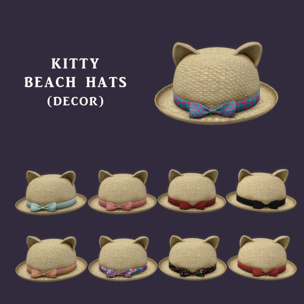 Leo 4 Sims: Kitty Beach Hats