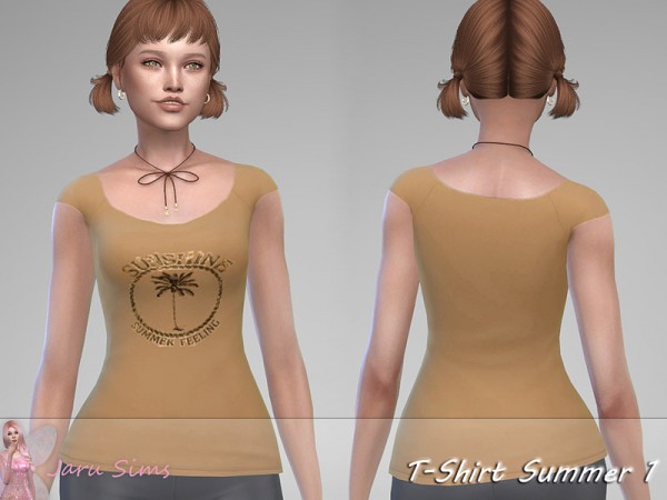  The Sims Resource: T Shirt Summer 1 by Jaru Sims