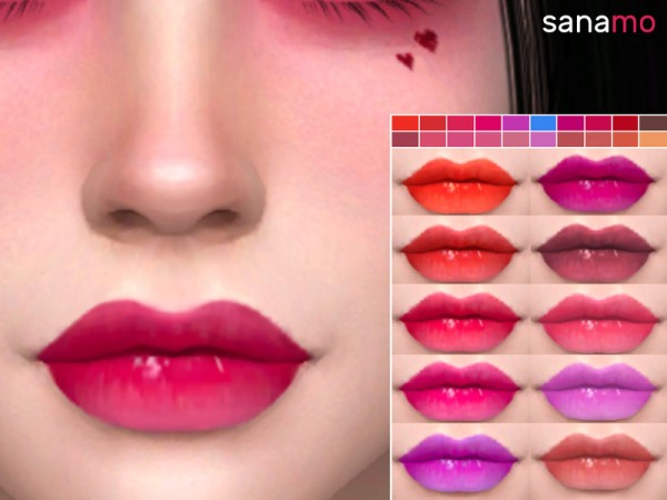  The Sims Resource: Lipstick 01 by Sanamo